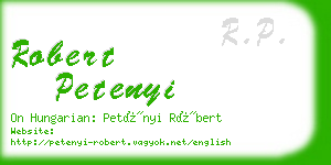 robert petenyi business card